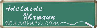 Adelaide Uhrmann Visitenkarte